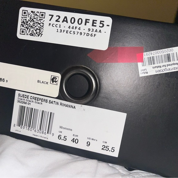 Suede Creepers Satin Rihanna Fenty - Picture 1 of 8